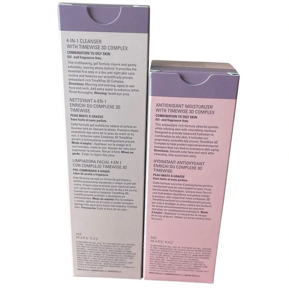 Mary Kay TimeWise 4-in-1 Cleanser & Moisturizer Set Combination / Oily